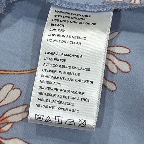 Urban Outfitters Daisy Slip Dress XS – Blue Floral Ruffle Hem Mini Dress Y2K Sof - Picture 5 of 8